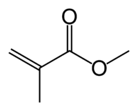 The building block of Polexiglas is a monomer of methyl methacrylate.